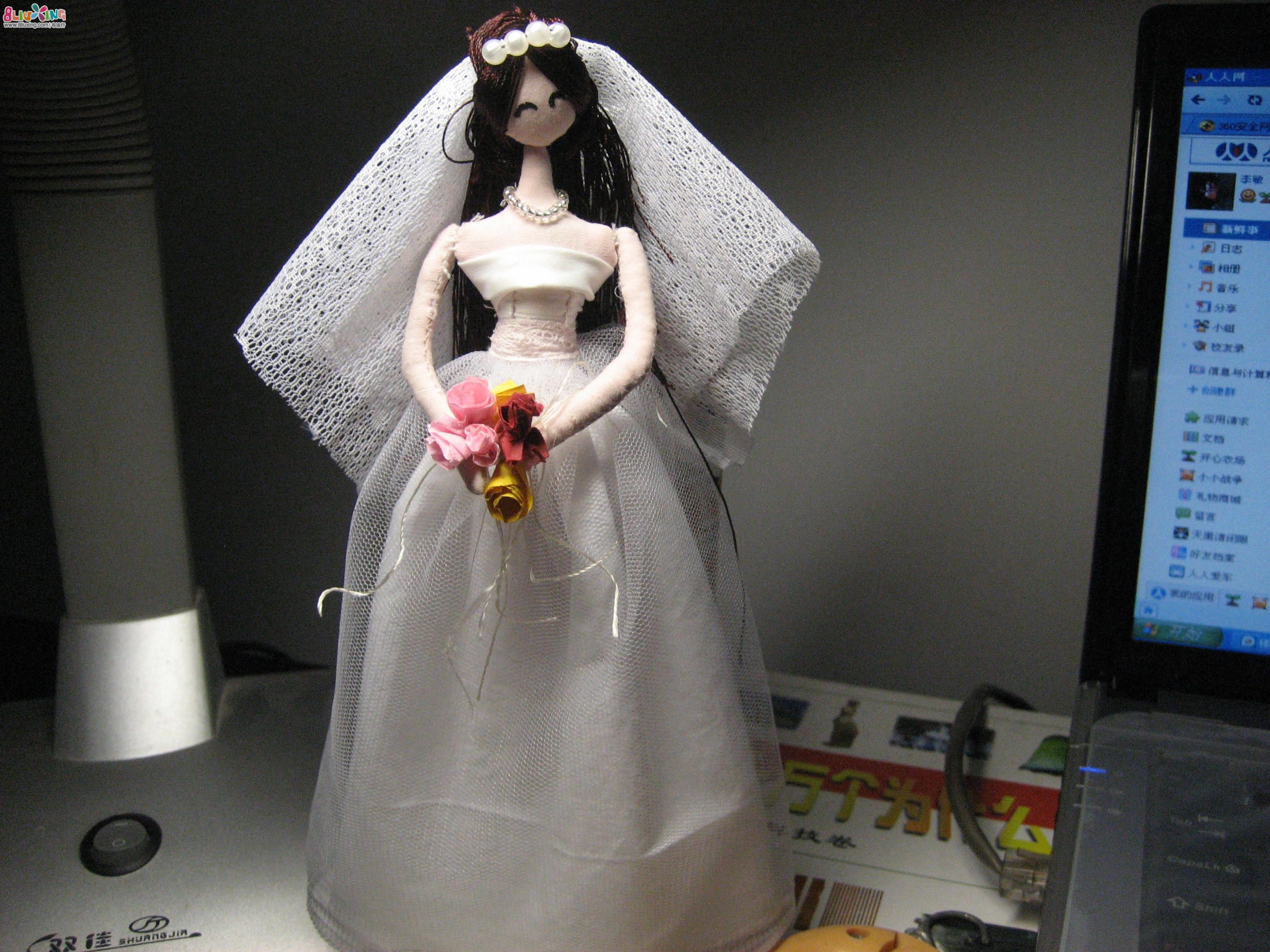 第一次做的婚纱娃娃[阅] - 布偶作品秀 - 布流行手工制作网