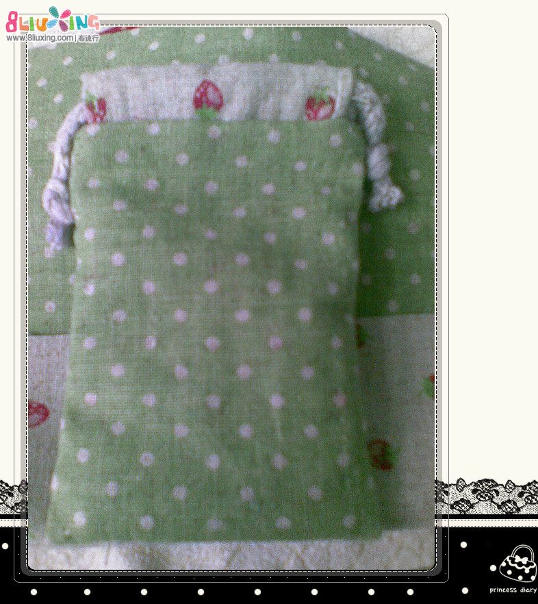 双面棉麻-小小束口袋 - 手工包包秀 - 布流行手工