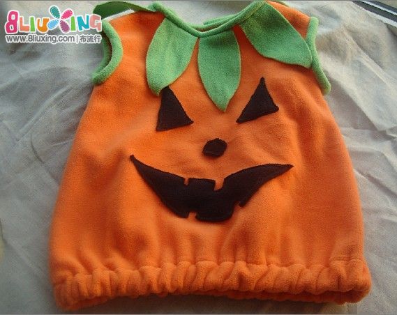 宝贝万圣<em>节</em>party专属南瓜<em>马甲</em>+南瓜篮子(附真人