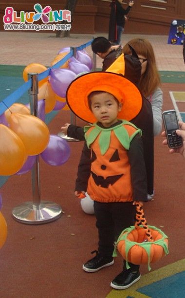 宝贝万圣<em>节</em>party专属南瓜<em>马甲</em>+南瓜篮子(附真人