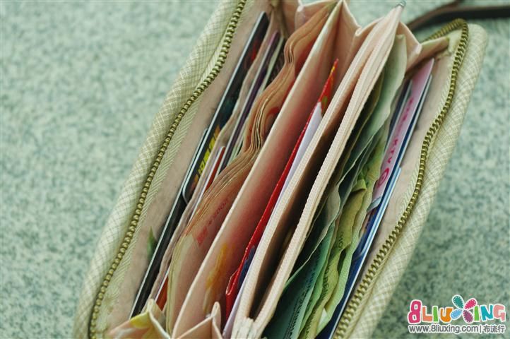 夏日玫瑰~安娜苏玫瑰风琴折钱包 - 手工布艺秀