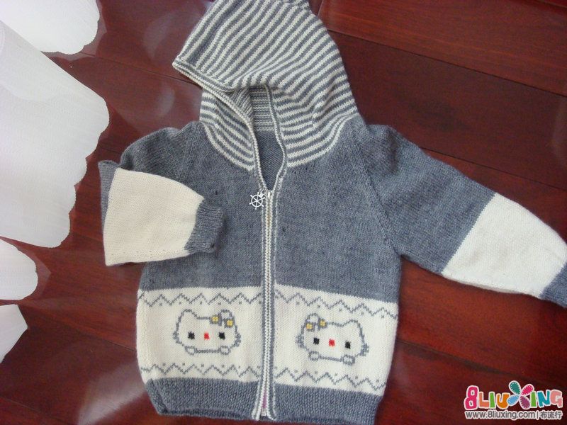 我织的宝宝<em>拉链</em>带帽<em>毛衣</em>一套 - 手工<em>编织</em> 布流