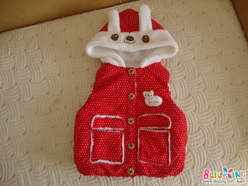 木子手工-可爱兔子<em>宝宝</em>水玉<em>棉马甲</em>--参考裁剪图