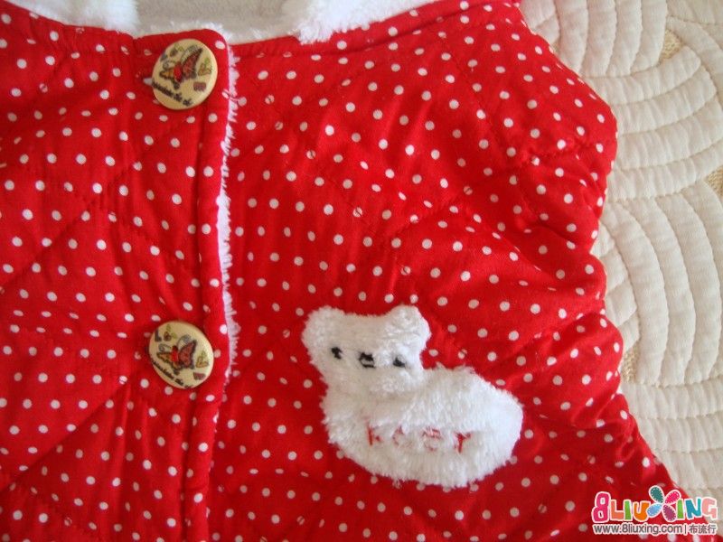木子手工-可爱兔子宝宝水玉棉马甲--参考裁剪图