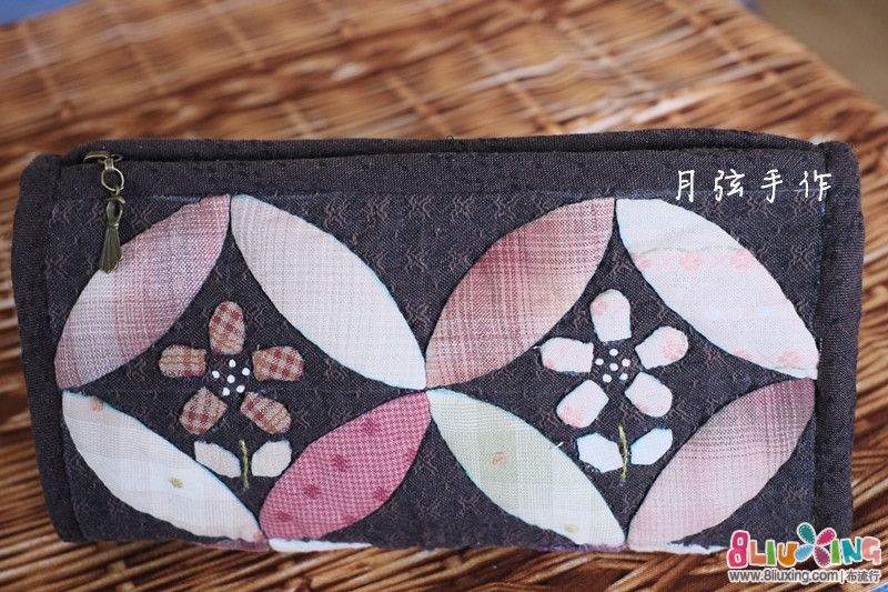 月弦手作--橘子皮花朵手拿包 - 手工包包 布流行