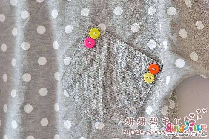 妈手工】水玉<em>毛圈</em>蝙蝠罩衫和裤子 有<em>裁剪图</em>和