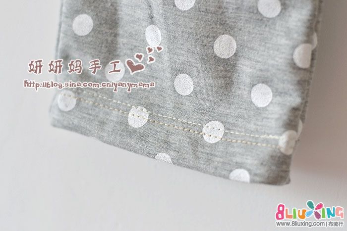 妈手工】水玉<em>毛圈</em>蝙蝠罩衫和裤子 有<em>裁剪图</em>和