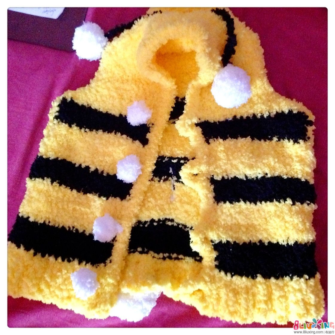 「阿苗手作」-给宝宝织的小<em>蜜蜂马甲</em> - 手工编