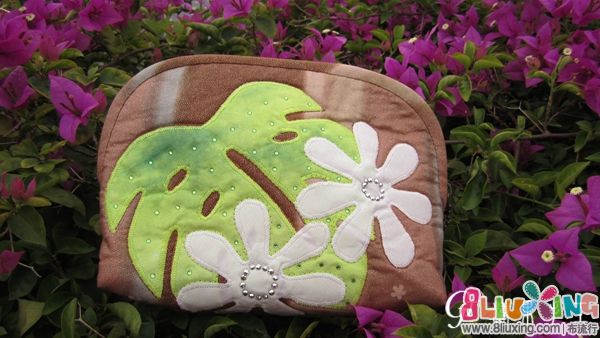 糖果手工--机缝夏威夷蓬莱蕉手拿包 - 手工包包