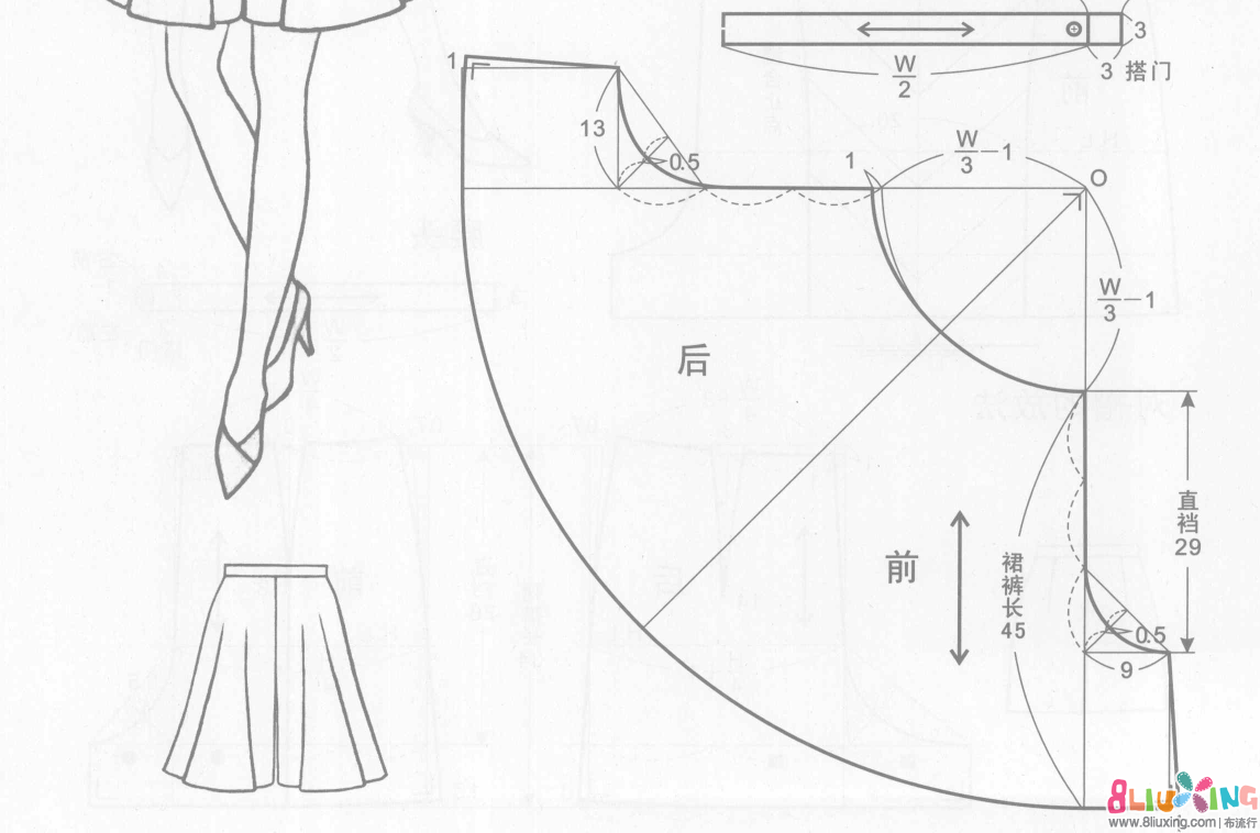 紫色粉彩<em>画</em>--绵绸裙裤(已加裁剪图) - 服装兴趣