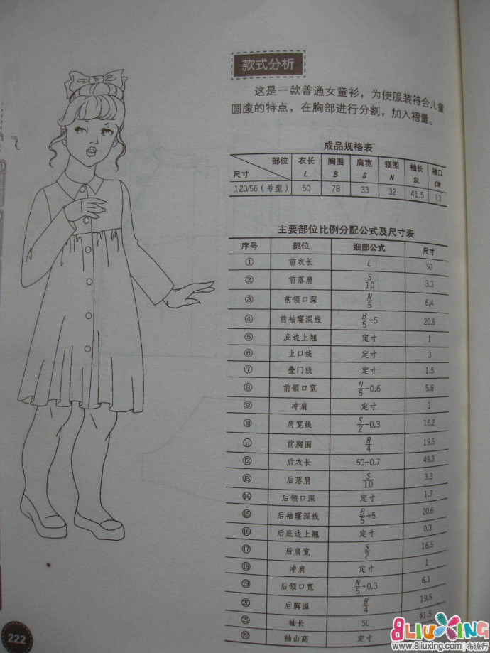 抽褶<em>女童衫</em>剪裁图 - 图纸下载专区 布流行手工