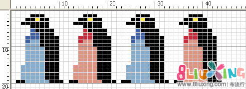 毛衣下摆图案 企鹅 蜻蜓 - 图纸下载专区 布流行