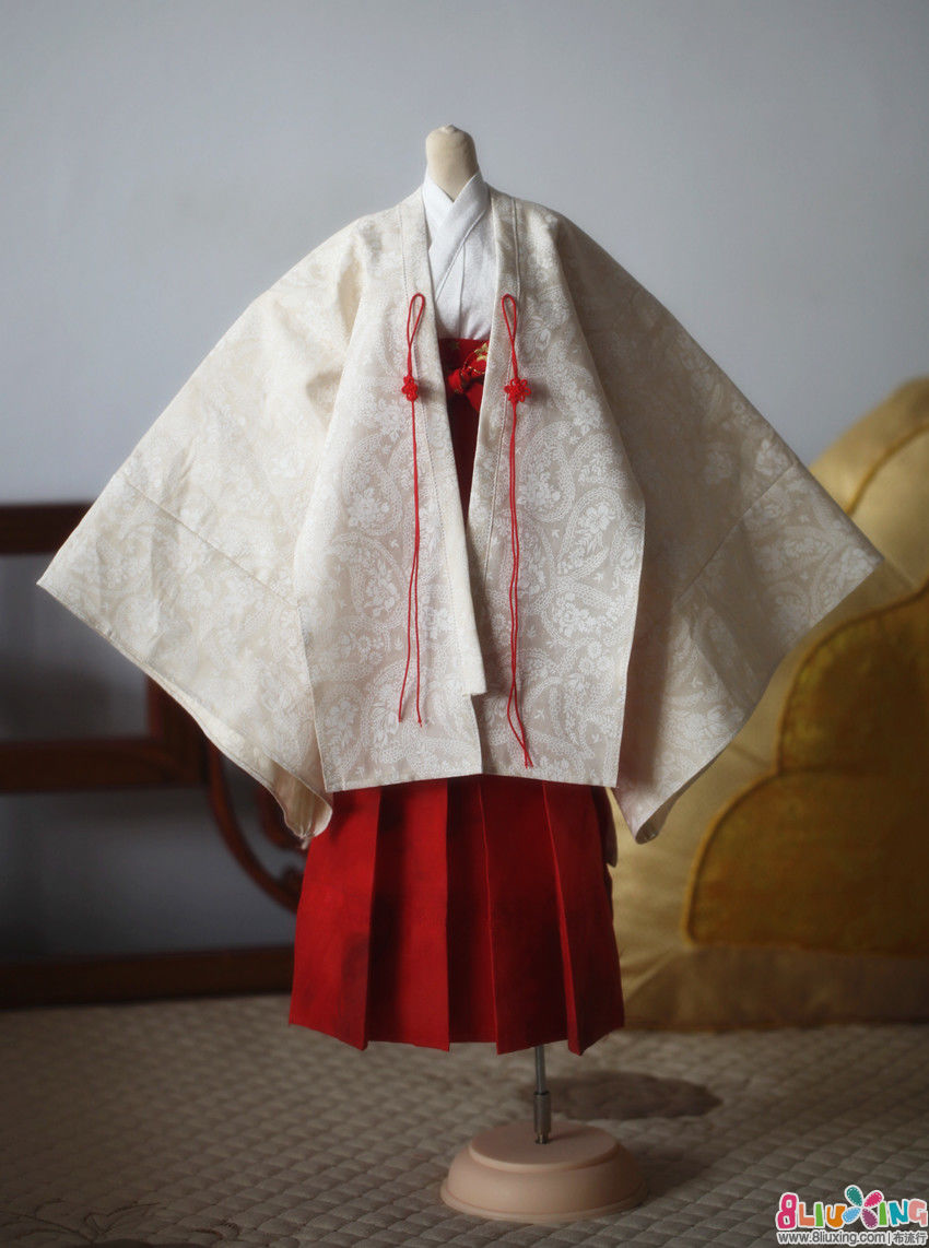 【婉婉手做】日本<em>巫女</em>服 3分娃衣 - 手工服装 布
