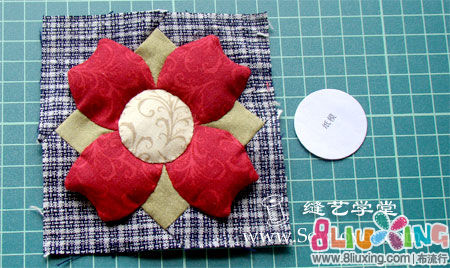 山茱萸拼布花图谱制作方法 - 手工布艺教程 布
