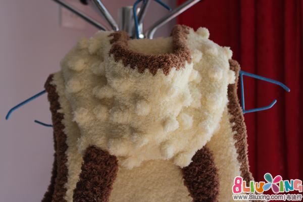 毛巾线编织的喜羊羊马甲 - 手工编织 布流行