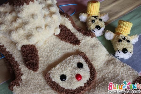 <em>毛巾线编织</em>的喜羊羊<em>马甲</em> - 手工编织 布流行手