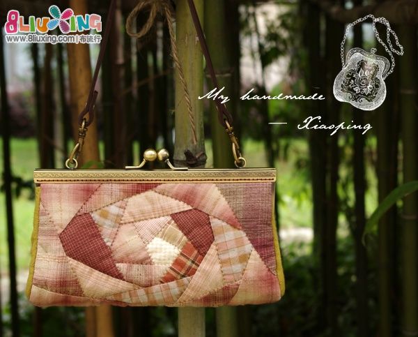 【晓萍】20CM拼布玫瑰口金包图纸和教程 - 手工布艺教程 - 布流行手工制作网